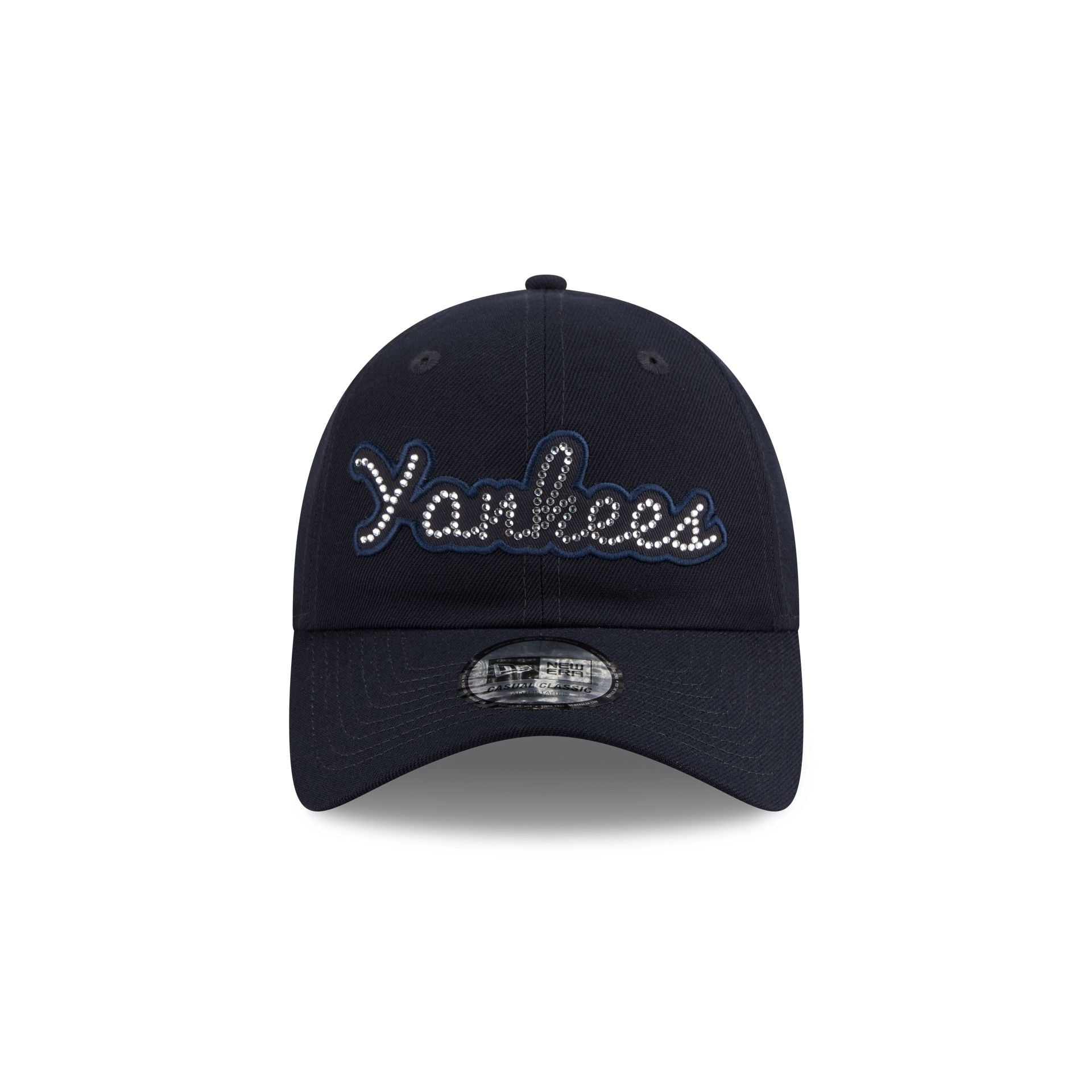 New York Yankees Rhinestone Script Casual Classic Adjustable Hat