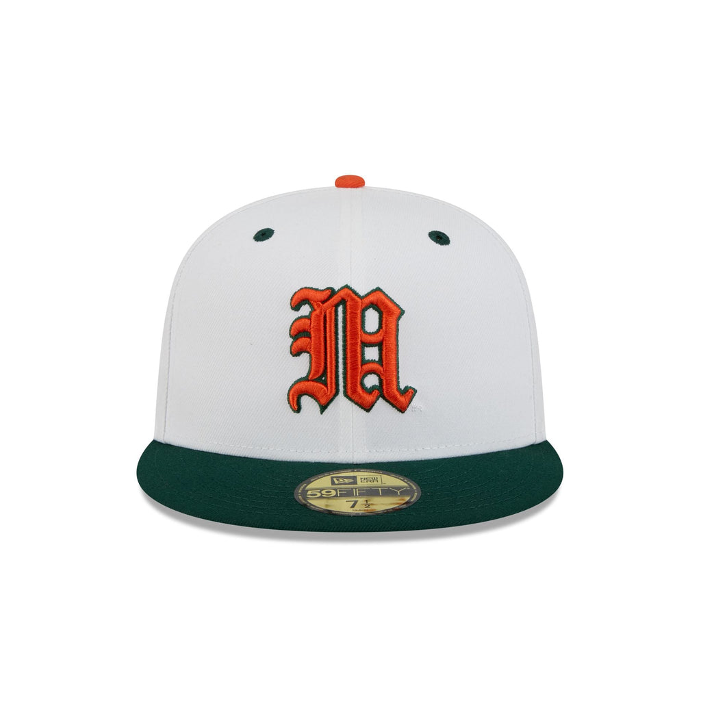 New Era x adidas Miami Hurricanes White 59FIFTY Fitted Hat