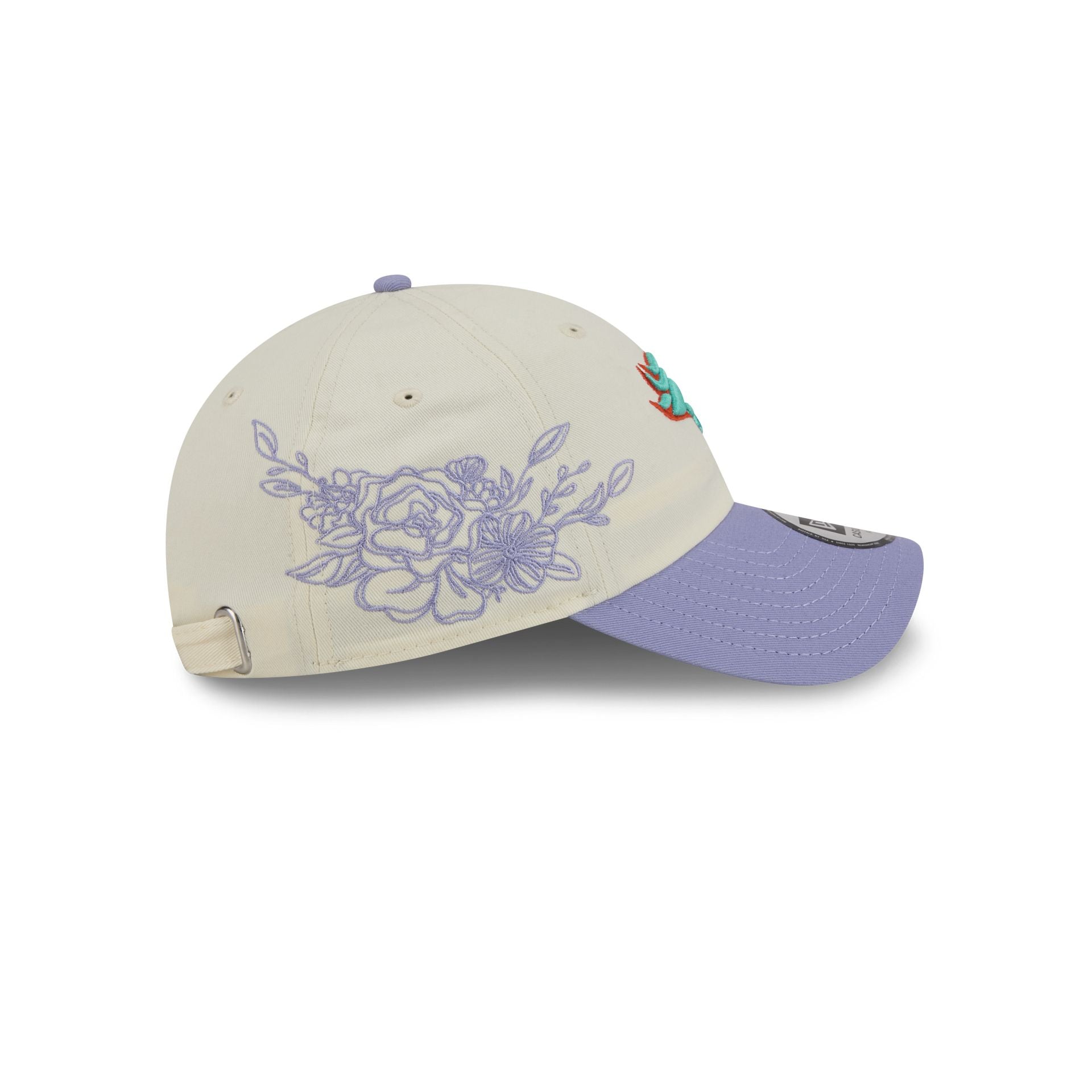 Denver Broncos Lavender Flowers Casual Classic Adjustable Hat