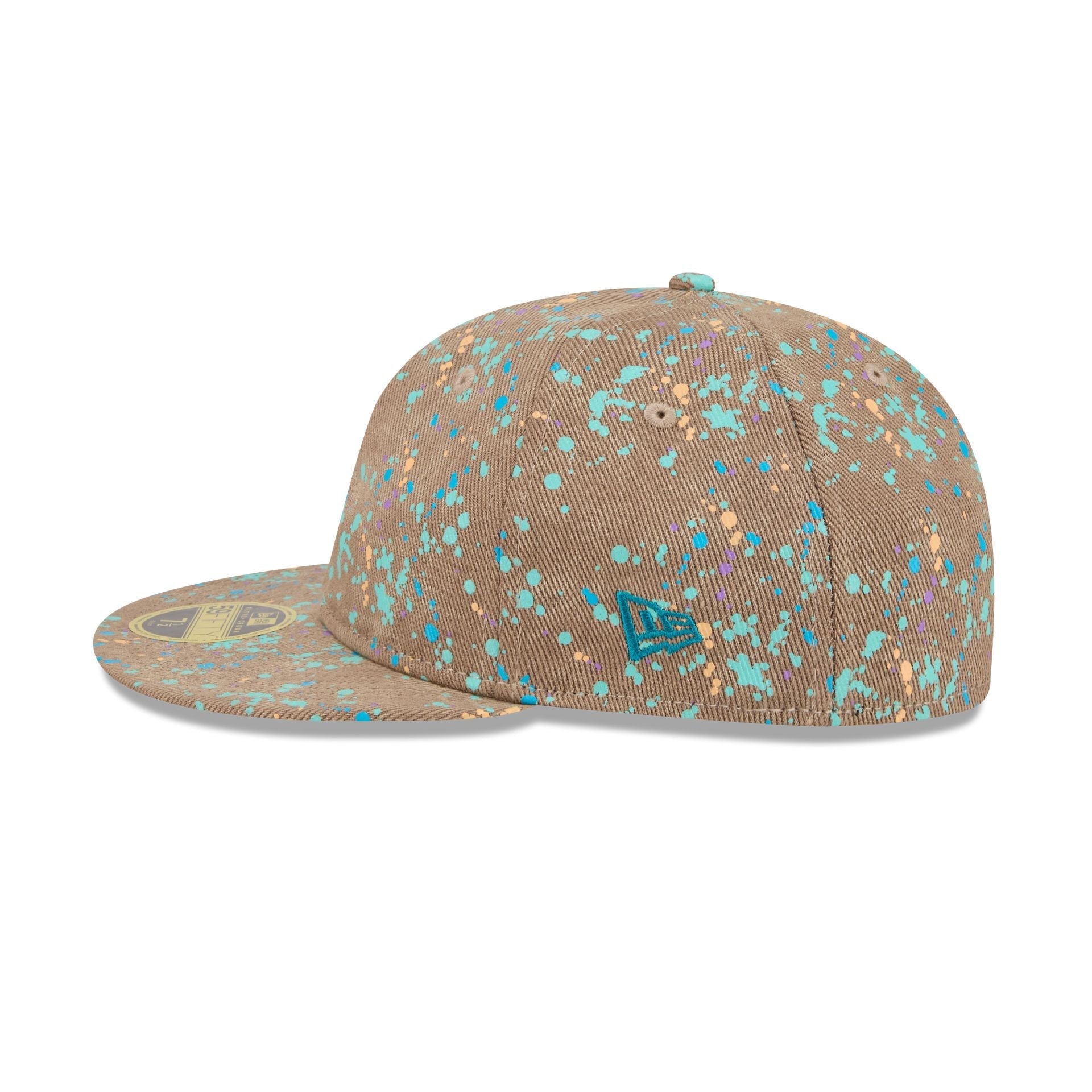 New Era Cap Gold Tier Denim Splash Retro Crown 59FIFTY Fitted Hat